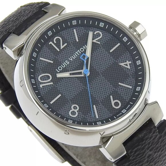 LOUIS VUITTON Tambour GM Watches QA073 blackDial Stainless Steel/Monogram main image 15